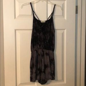 Grey and black tie dye romper small Ginger G